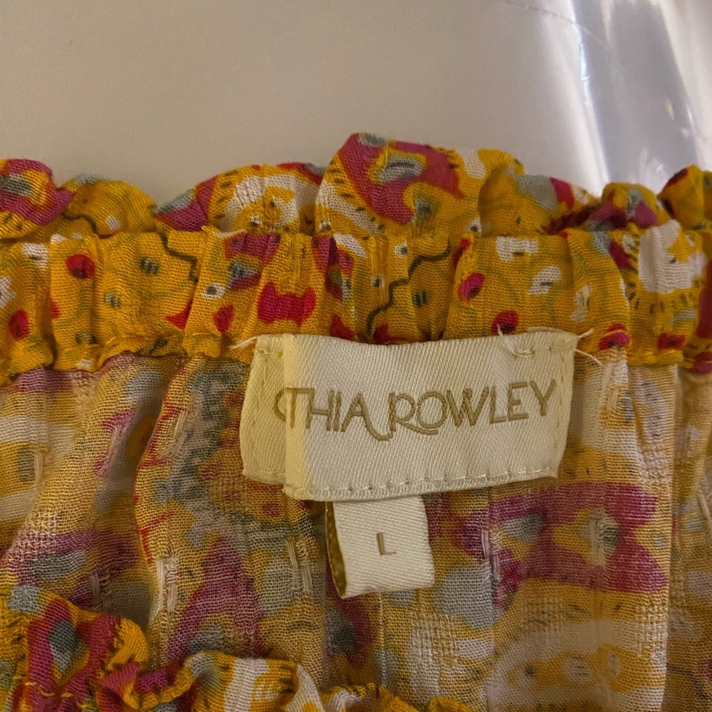 Cynthia Rowley Yellow Print Top - Picture 4 of 6